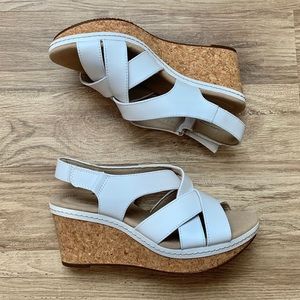 New in Box Clarks Cork Wedges!